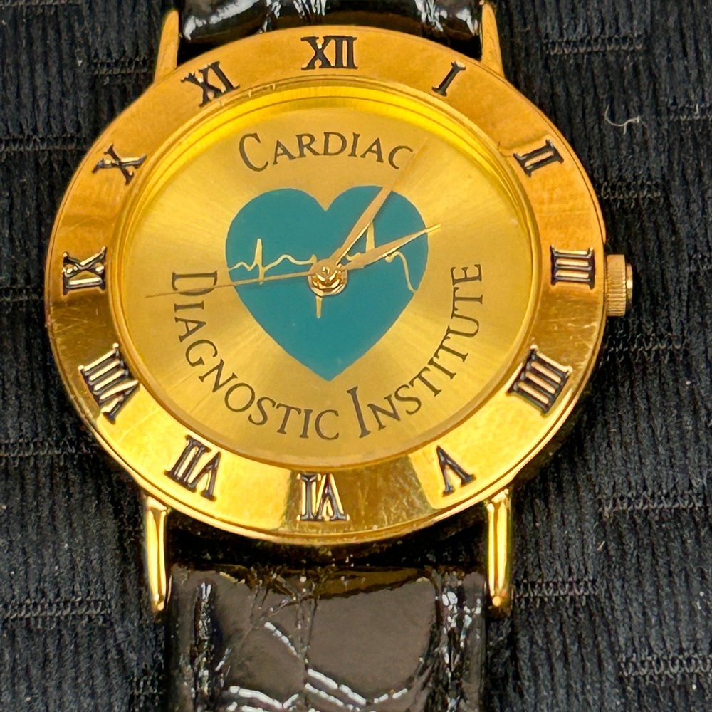 Athenee Du Geneve Cardiac Diagnostic Institute‎ 18k Gold Plated Watch Never Worn